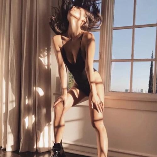 Cotton Bodysuit Women Sleeveless Sexy Sling Shoulder Body Tops Streetwear Casual Color Bodysuits Top off O Neck Summer Cyber Y2K