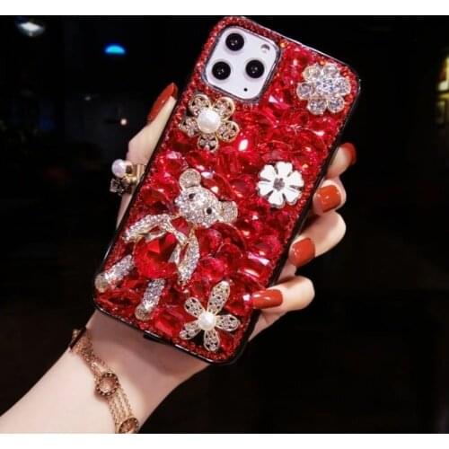 Daisy Bling Crystal Diamond Rabbit Flower for OPPO R9 R9Plus R11S R11 S Plus R17 Pro R15X r9 R9S R 9 11 15 17 phone case shell