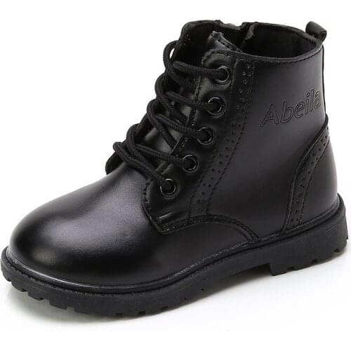 Childrens Boots Kids Snow Boots For Baby Boys Girls Black Classic Fashion Zipper Ankle Boots Warm Cotton Winter Brand New 21-37