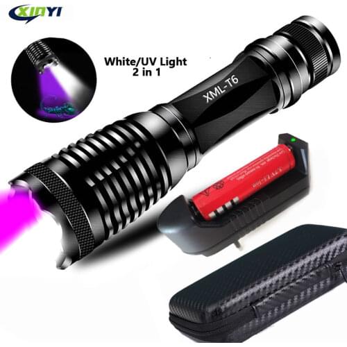 2in1 UV +White light LED Flashlight Linternas Torch 395nm Ultraviolet Detector for camping Carpet Pet Urine Catch Scorpions