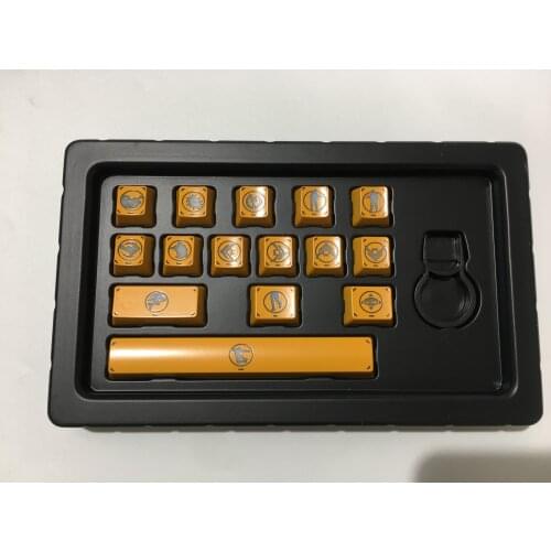 PUBG Game Machinery Keyboard Cap 15 Key Electroplated Punk Character Transparent Color can be matched with 753 727 729 keyboard