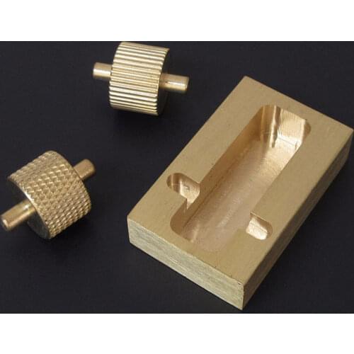 Leather Craft Edge Dye Oil Painting Box with two Rollers Brass Mini Side Oil Hopper Box Making Hand Tool Set Standard Shiping