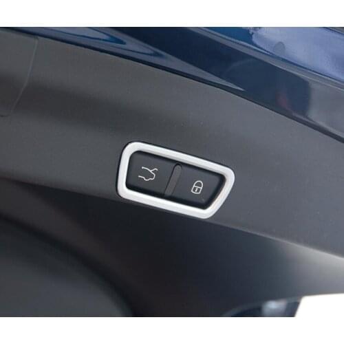 For Alfa Romeo Stelvio 2017 ABS Matt Chrome Rear Tail Door Swtich Button Frame Trim 1pc