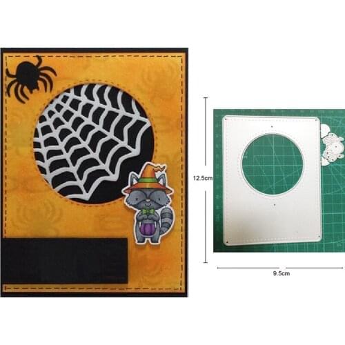 Metal cutting dies cut die mold Halloween Background Frame Spider Scrapbook paper craft knife mould blade punch stencils dies