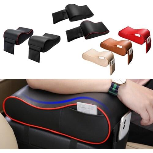 Multi Color PU Memory Foam Console Armrest Box Cushion Pad Mat Set Universal For Auto SUV Car Accessories