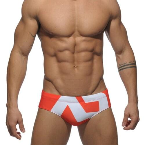 Printing Men Swimwear 2021 Sexy Summer Swimsuit Briefs Low Waist Bathing Suit Bulge Beach Wear Fashion Short Sport Homme Swim
