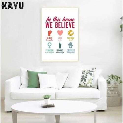 Resist Print LGBTQ Wall Art Canvas Painting Housewarming Gift Lesbian Nasty Woman Feminist Poster Girls Room Wall Decor