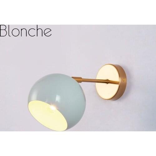 Nordic Ball Wall Lamp Modern Metal Wall Light Bedroom Bedside Light Fixtures for Home Bathroom Mirror Light Led Industrial Decor