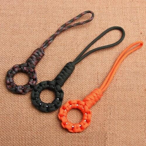 18cm 7-core Nylon Paracord Self-Defense Emergency Survival Keychain Knife Rope Lanyard Outdoor Tool Camping Accessories