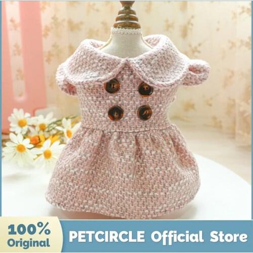 PETCIRCLE Dog Puppy Clothes Fragrant Wind Doll Collar Dress Fit Small Dog Pet Cat All season Pet Cute Costume Dog Clothes Skirt