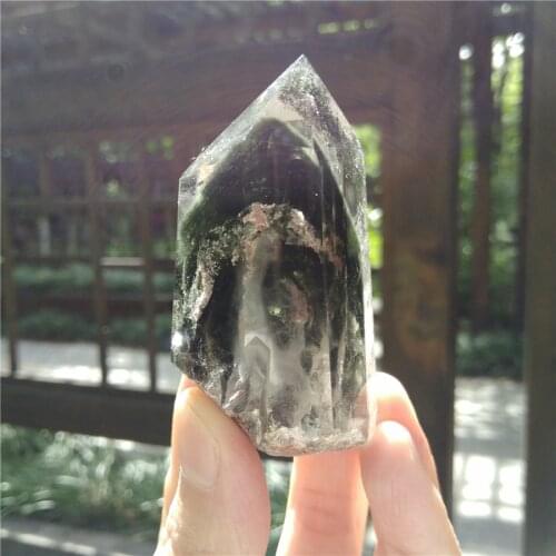 Ghost Quartz Wand Phantom Crystal Point Healing Chakra Meditation Quartz Scenic Crystal Home Decoration Gift Present Crystal