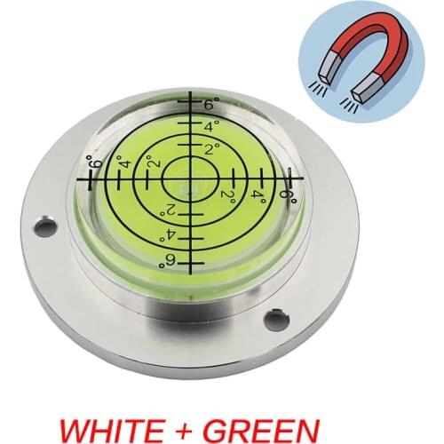HACCURY Mini Level Round Bubble Spirit Level Diameter 50mm Height 13mm Magnetic Optional 1PCS