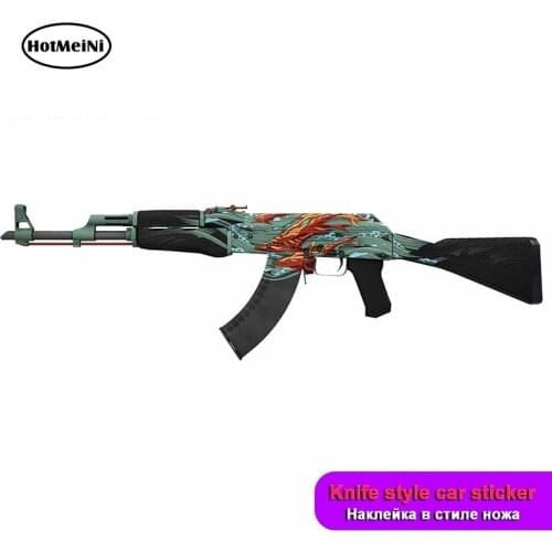 HotMeiNi 13cm For CSGO M4A4 Fashion Car Stickers Vinyl Material Decal Anime Car Accessories Waterproof For JDM SUV RV