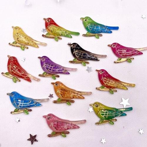 24pcs Resin Shiny Colorful Magpie Flatback Rhinestone Scrapbook 1 Hole Wedding Applique DIY Ornaments Craft SH26