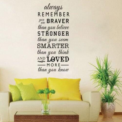 Always remember vinyl wall decal home decor quotes living room bedroom art mural removable wall stickers