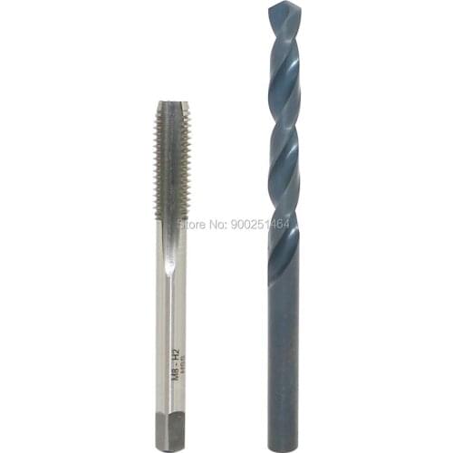 High Speed Steel Tap M8 X 1.25 + 6.8mm HSS Drill Bit Kit