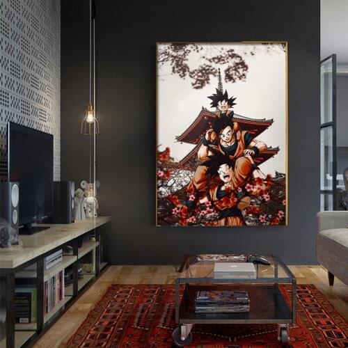Japanese Anime Dargon Ball Goku Gohan Goten Canvas Painting Poster Dorm Living Room Bedroom Wall Art Home Decoration Cuadros