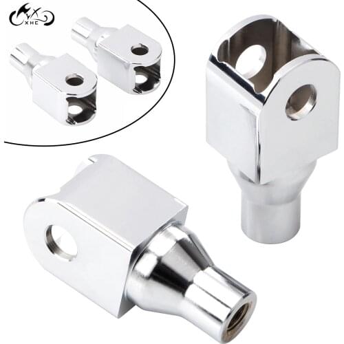 1 Pair Motorcycle Billet Aluminum Chrome Foot Pegs Adapter For Honda Honda VTX 1800 C/F Models 2002-2008 Fury 2009-2015 Aero 750