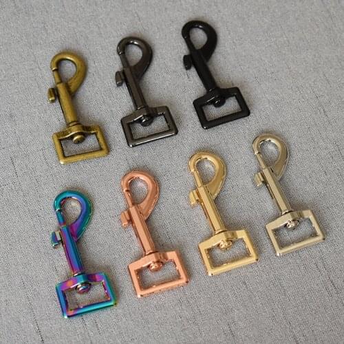 10 pcs/pack sale by bulk Metal Retaining ring Carabiner Clip Swivel Trigger Dog Buckle Key Hooks DIY Craft Lobster Clasp 7 color