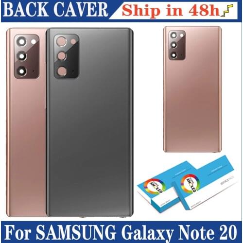 100% New for Samsung Galaxy Note 20 Note20 Battery Back Cover Door Housing Camera Glass Lens Frame Repair Parts