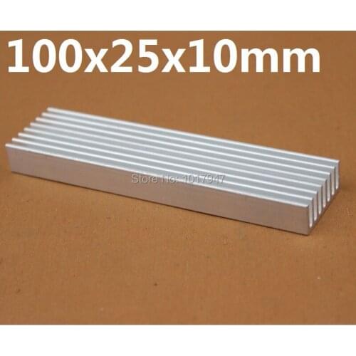 2 Pieces lot 100x25x10mm Aluminum Heatsink For Electronics Computer Electric Equipment