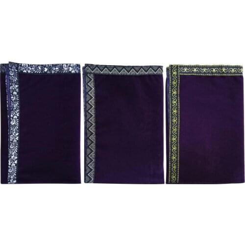50x50cm Art Tarot Pagan Altar Tablecloth Divination Cards Square Table Cover Board Game Velvet Cloth Decor New