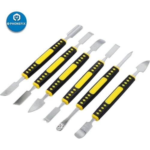 6pcs/lot Dual Ends Metal Spudger PCB Scalpel Cutting Tools Kit for iPhone & iPad Tablet Phone Pry Opening Repair Hand Tool