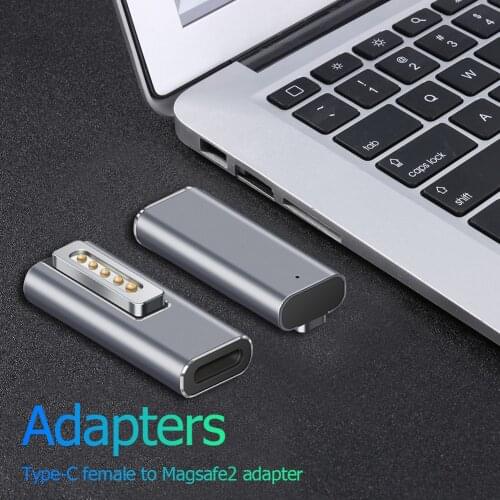 Type C Magnetic USB PD Adapter for Apple MAGSAFE 2 MacBook Pro USB C Female Fast Charging Magnet Plug Converter