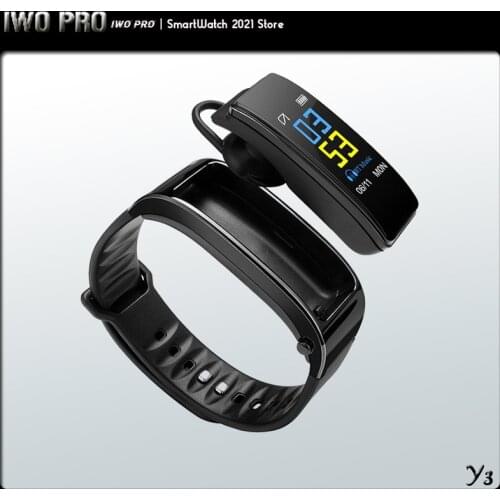 Bluetooth Y3 plue Headset Talk Smart band Bracelet heart rate monitor Sports Smart Watch Passometer Fitness Tracker Wristband