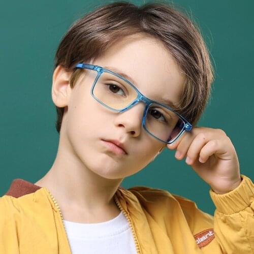 Kids Glasses New Anti Blue Light Boys Girls Square Blue Light Blocking Glasses Ultralight TR90 Optical Frames UV400 Eyewear 8500