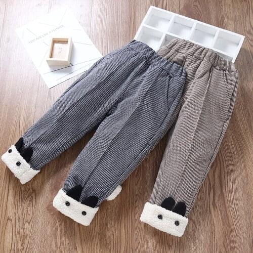 New Children Pants for Girls Plaid Trousers winter baby girl cute Casual Pants Autumn winter