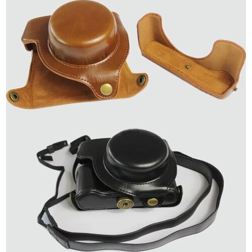 Portable PU Leather case Camera Bag cover for Panasonic LX100II LX100M2 LX100 II Camera protective shell with shoulder strap
