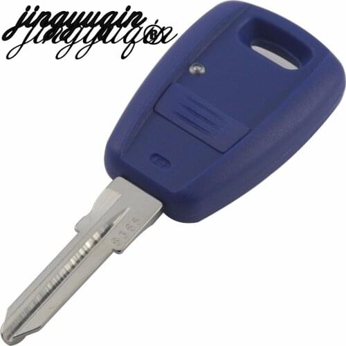 Jingyuqin 1 Button Uncut Blade Car Remote Key Shell Case Cover 1 Button For Fiat Punto Doblo Bravo Transponder Auto Key Shell