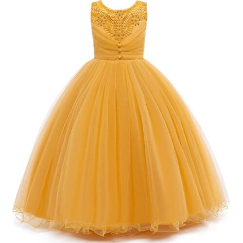 Hetiso Embroidered Children Dress Kids Girls Princess Wedding Pageant Dresses Christmas Carnival Costumes for Girls 3-11 Years