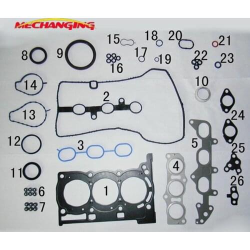 Customized LOGO 1KRFE 1KR FOR PEUGEOT 107 DAIHATSU SIRION (M3_) 1.0L Full Set Engine Parts Engine Gasket 50257000