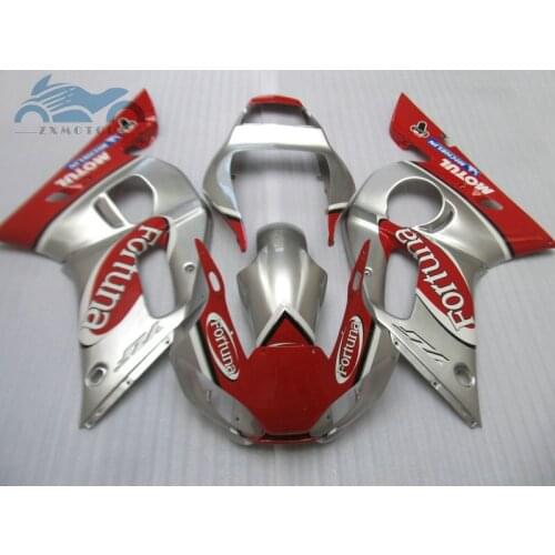 Motorcycle fairings kit for YAMAHA R6 YZFR6 1998 2000 2001 2002 YZF R6 98-02 red silver ABS plastic fairing kits bodywork EB45