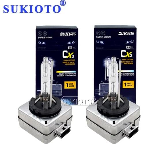 SUKIOTO 2PCS AC 35W 55W D1S D1R D3S D3R Car Light Xenon HID Bulbs 6000K 4300K 10000K 8000K 5000K D1 D3 Auto Headlight Bulb Lamp