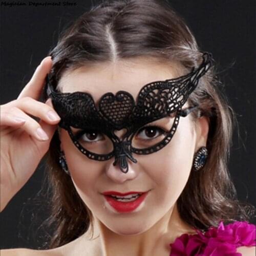 Masquerade Halloween Private Party Black Lace Mask Decoration Lady Graduation Ceremony Mask Mature Beautiful Girl Decoration