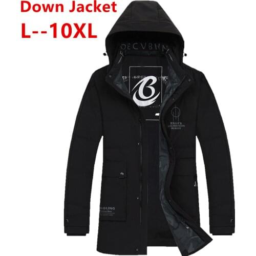 10XL 8XL duck dow n jacket men short Warm Thick Quality Zipper Hooded Dow n Coats Male Overcoat Jackets Winter Men Dow n Jacket