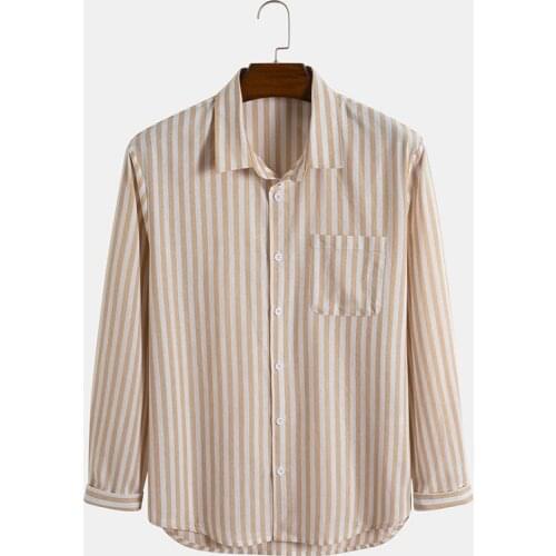 Autumn Men’s Contrast Patchwork Casual Top Button Corduroy Shirts Youth Premium Streetwear Mens Lapel Pocket Long Sleeve Shirts