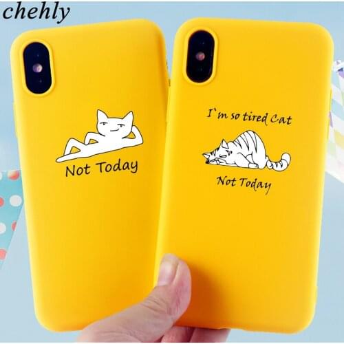 Not Today Phone Case for IPhone 6s 7 8 11 12 Mini Plus Pro X XS MAX XR Cartoon Cases Soft Silicone Fitted TPU Shell Back Cover
