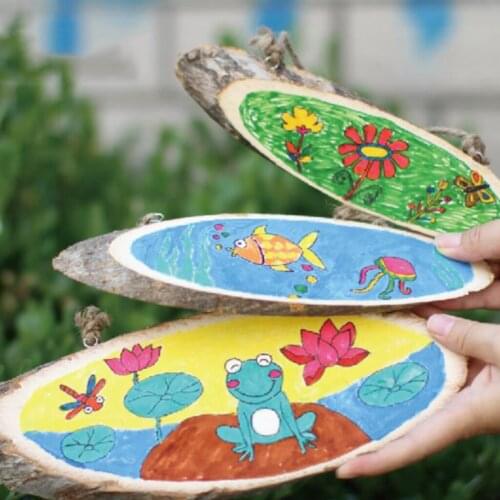 Unfinished Wood Pieces Wooden Slices Xmas ings DIY Kids Arts Crafts Painting