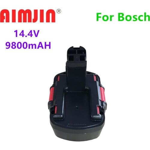 Latest 14.4V 9800mAh Ni-CD Rechargeable Battery for Bosch 14.4V Battery BAT041 BAT038 BAT040 BAT140 BAT159 3660K 2607335533