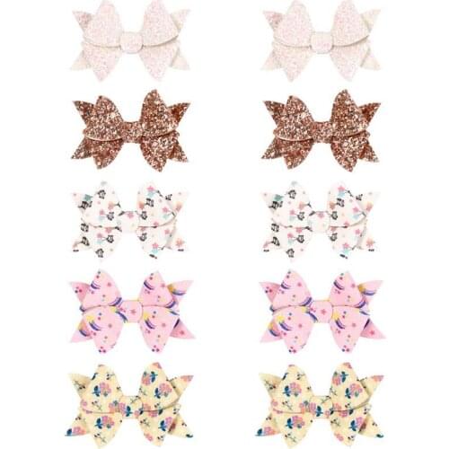 Oaoleer Glitter Hair Bow Hairgrips Glitter bow with clips Sequin Bow Hairpin Girl Hair Accessories Princess Party Decor Headwear