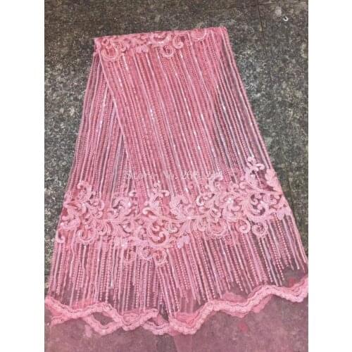 Wholesale And Retail BZL-108827 Wedding Lace Fabric African sequins lace Fabric embroidered tulle net lace