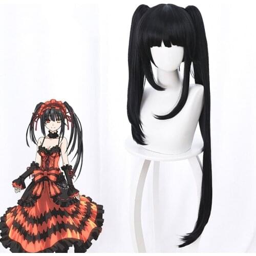 Dating Battle III Shizaki Madness Three Black Tiger Mouth Ponytail Cos Anime Wig Cosplay Game Fluffy Perform Female Kawaii Wig