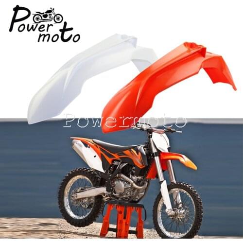 For Offroad Motocross Front Fender White Mudguard Splash Guard SX SXF SXW EXC XC-F XC XCW 85 125 250 350 450 500