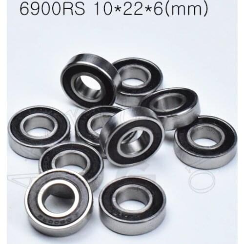 6900RS 10*22*6(mm) 10pieces free shipping bearings ABEC-5 6900 chrome steel bearing Rubber sealed bearing Thin wall bearing