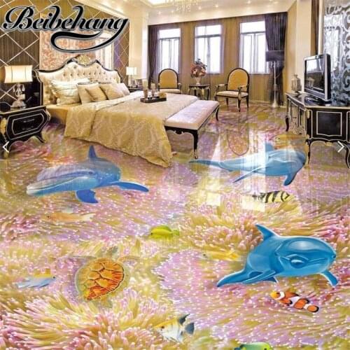 Beibehang Custom flooring stickers extremely beautiful and colorful 3D floor 1000 cm 3D flooring self-adhesive floor to draw