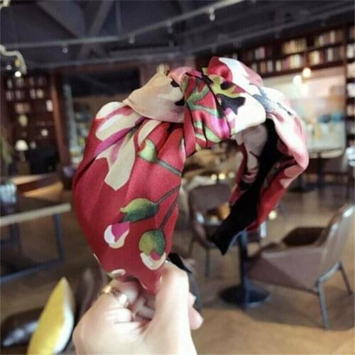 Headband Floral with wide brim womens wash headband various colors fashionable and versatile